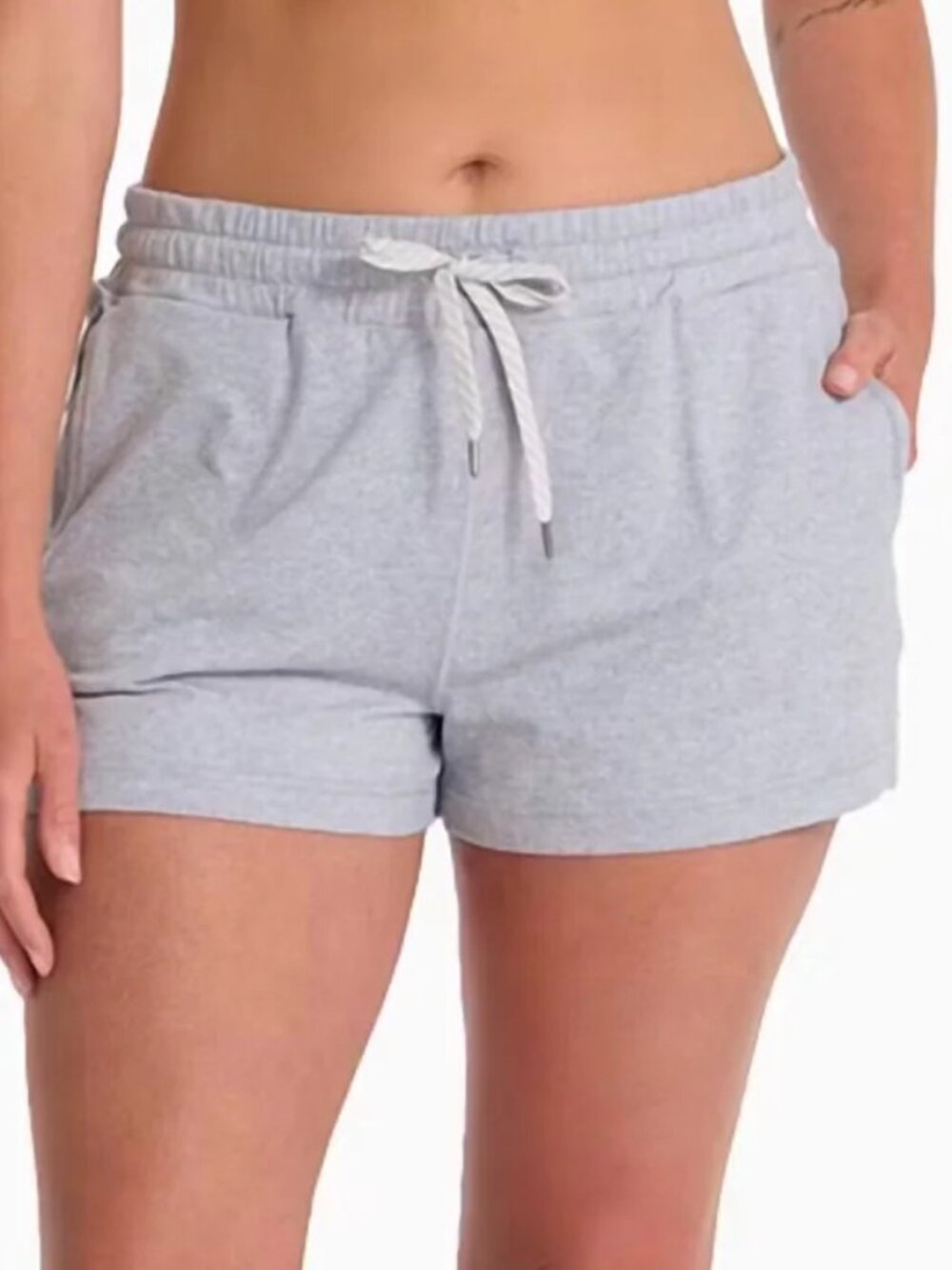 Vuori Halo Performance Short Women's DreamKnit Shorts, Pale Grey Heather Medium